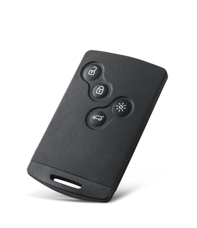 XEOD 4 knops sleutel keyless - Smart Card Kaart - Complete sleutel - Met electronica - Geschikt voor Renault Captur - Clio 4 IV - 4A - 1 stuks