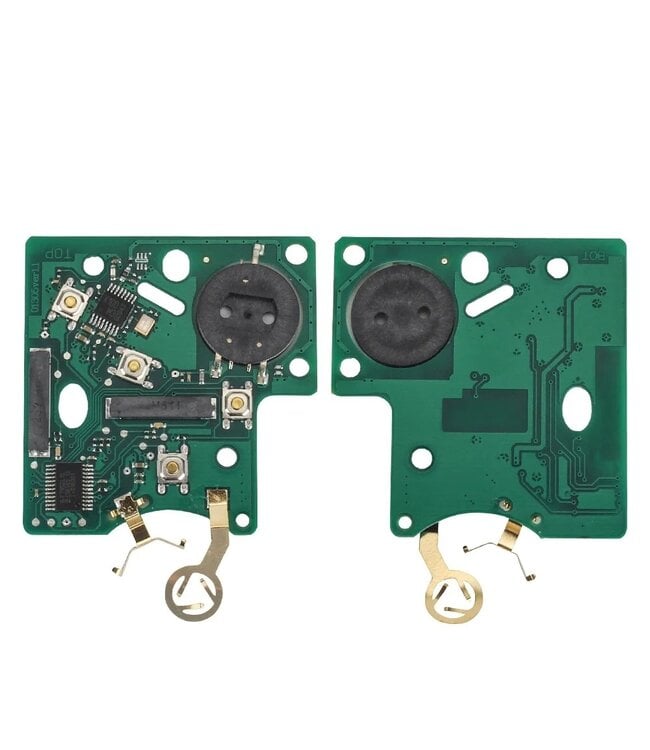 XEOD 4 knops sleutel keyless - Smart Card Kaart - Complete sleutel - Met electronica - Geschikt voor Renault Captur - Clio 4 IV - 4A - 1 stuks