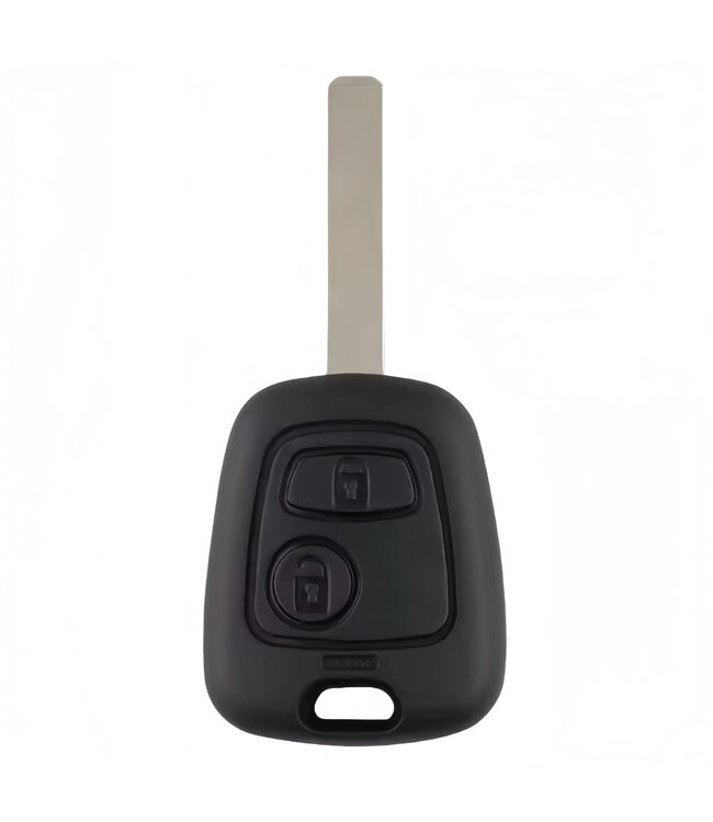 XEOD 2 knops sleutel geschikt voor Citroen C1 / Peugeot 107 / Toyota Aygo - VA2 - ID70 - Complete sleutel - Met electronica - 1 stuks