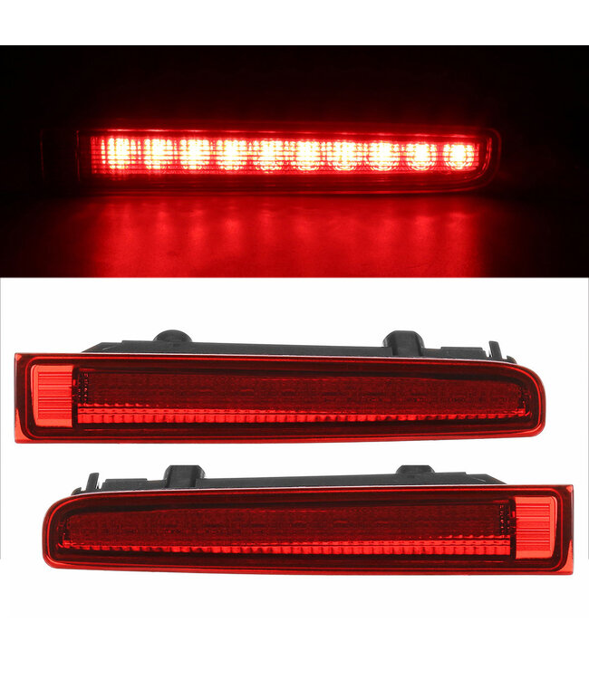 XEOD LED derde remlicht unit Geschikt voor Transporter T5 - T6 - T6.1 - Rood - Volledig LED - Plug en play - Canbus - Achterdeuren - 2 Stuks