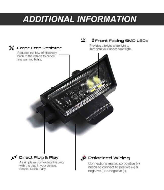 XEOD LED spiegel verlichting - 6000K - Instapverlichting - Plug en play - Geschikt voor Volkswagen Golf 7 - Touran MK3 5T - Canbus - 2 stuks