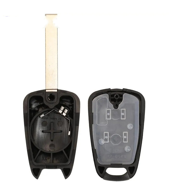 XEOD Autosleutelbehuizing - sleutelbehuizing auto - sleutel - Autosleutel / Geschikt voor: Opel 2 knops