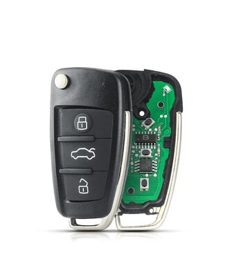 XEOD 3 knops klapsleutel sleutel geschikt voor Audi A4 8E0837220D