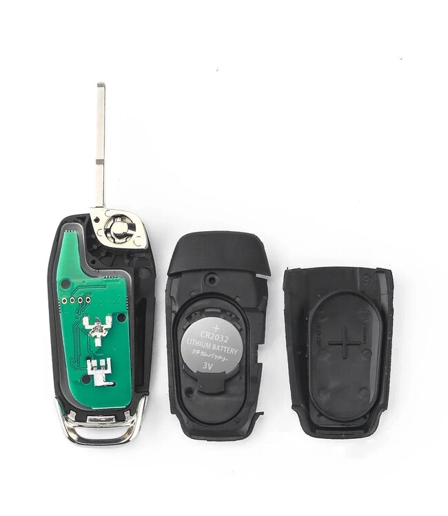 XEOD 2 knops klapsleutel - Complete sleutel - Met electronica - Geschikt voor Ford KA+ - Mondeo - Ranger - 1919602 - EB3T-15K601-BA - ID49 - 1 stuks