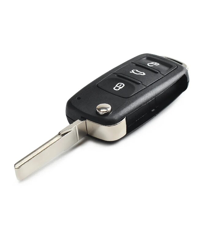 XEOD 3 knops klapsleutel - MQB48 - 433MHZ - HU66 - Complete sleutel - Met electronica - 5K0837202BH - 5K0837202DH - 1 stuks