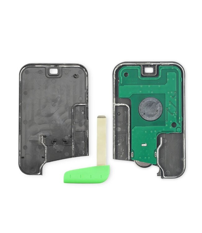 XEOD 2 knops sleutel - Sleutelkaart - Card - Kaart - Complete sleutel - Met electronica - Geschikt voor Renault - ID46 - 1 stuks