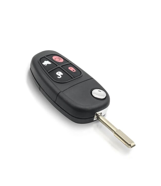 XEOD 4 knops autosleutel - Complete sleutel - Met electronica - Geschikt voor Jaguar - 4D50 - 433MHZ - FO21 - 1 stuks
