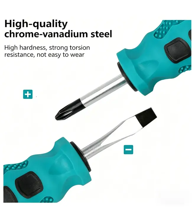 PROKING Platte schroevendraaier set - Multifunctioneel - Extra sterk - Vanadium staal - Magnetische schroevendraaiers - 4 stuks