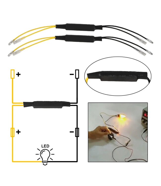 XEOD Universele LED Weerstand - Canbus - Resistor - Knipperlicht - Motor - 2 stuks