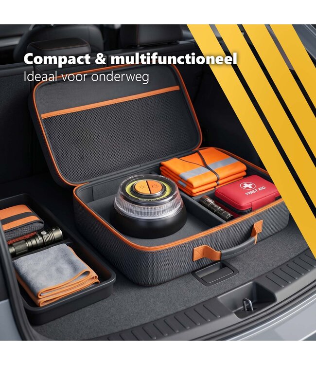 PROKING V16 alarmlicht Spanje – Magnetisch LED zwaailicht – Verplicht vanaf 2026 – Gevarendriehoek vervanger – Noodlamp auto