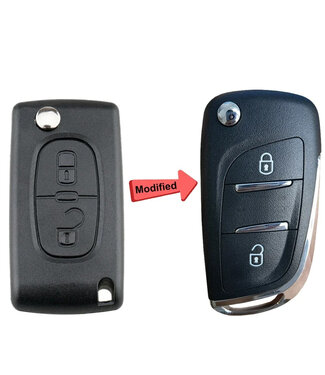 XEOD Sleutelbehuizing 2 knops Geschikt voor: Citroen / Peugeot VA2 CE0536