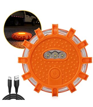 PROKING Oranje LED waarschuwingslamp 1 stuks