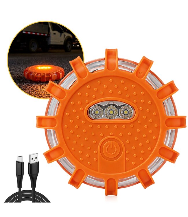 PROKING LED Waarschuwingslamp – Spanje - Magnetisch Noodlicht – 9 Lichtstanden – Veiligheidslamp voor Auto, Boot & Noodsituaties - 1 stuks