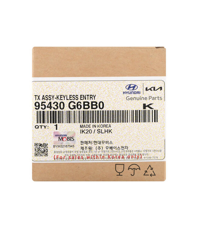 XEOD klapsleutel ges KIA Picanto 3 knops - 95430-G6BB0 - Complete sleutel - Met electronica - OEM - Origineel - 1 stuks