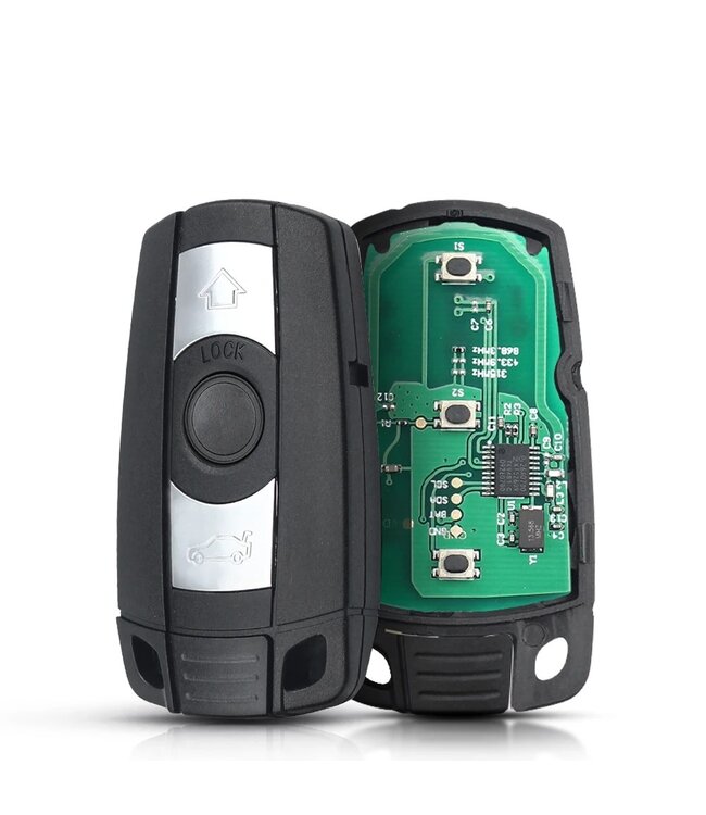 XEOD 3 knops sleutel - Keyless - 868MHZ - HU92 - PCF7945 - Complete sleutel - Met electronica - 3 knops klapsleutel geschikt voor BMW  - 1 stuk