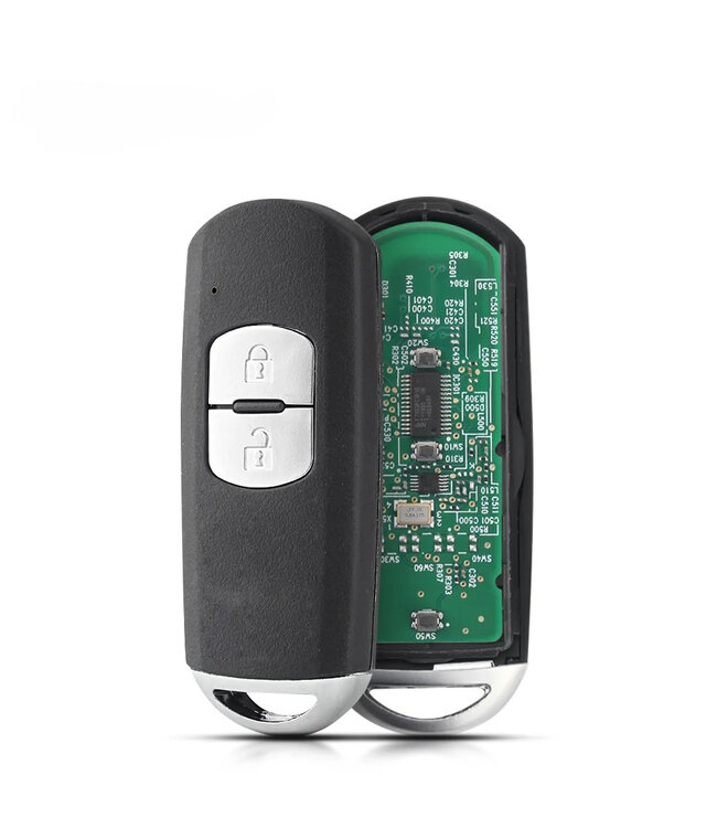 XEOD 2 knops keyless sleutel - Complete sleutel - Met electronica - Geschikt voor Mazda - ID49 - SKE13E-02 - 1 stuks