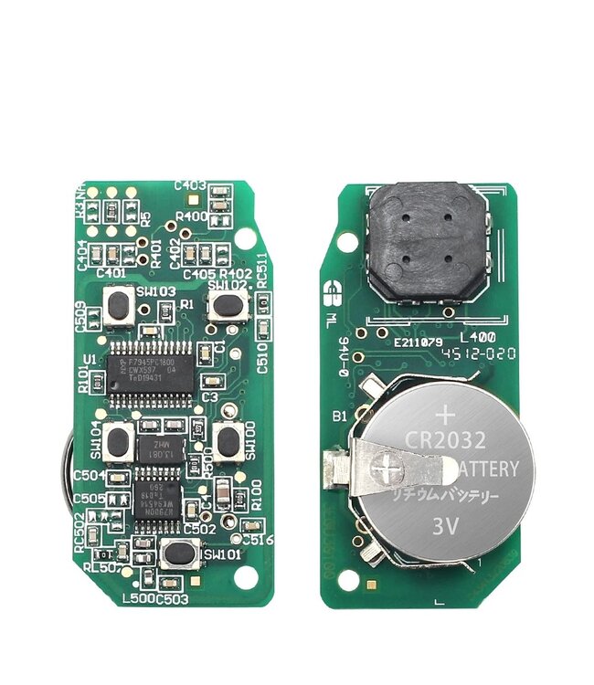 XEOD 5 knops sleutel - ID49 - KOBJTF10A - Complete sleutel - Met electronica - 3 knops klapsleutel geschikt voor Land Rover - Keyless go  - 1 stuk
