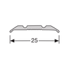Dilatatieprof. zelfkl. 25 mm alu RVS 3 Meter Dilatatieprof. zelfkl. 25 mm alu RVS 3 Meter
