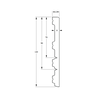 Flexibele Moderne Plint RAL 9010 per lengte van 2 meter Flexibele Moderne Plint RAL 9010 per lengte van 2 meter