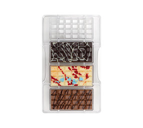 Decora Chocoladevorm polycarbonaat 4 repen Decora Chocoladevorm polycarbonaat 4 repen