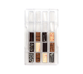 Decora Polycarbonate chocolate mold, assorted pralines, 20 cavities Decora Polycarbonate chocolate mold, assorted pralines, 20 cavities