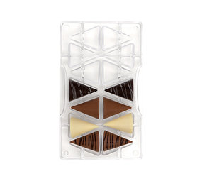 Decora Polycarbonaat chocoladevorm, middelgrote kegels, 14 holtes Decora Polycarbonaat chocoladevorm, middelgrote kegels, 14 holtes