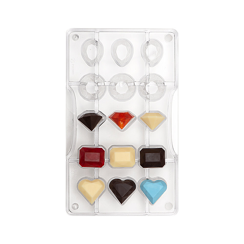 Decora Polycarbonate chocolate mold gems