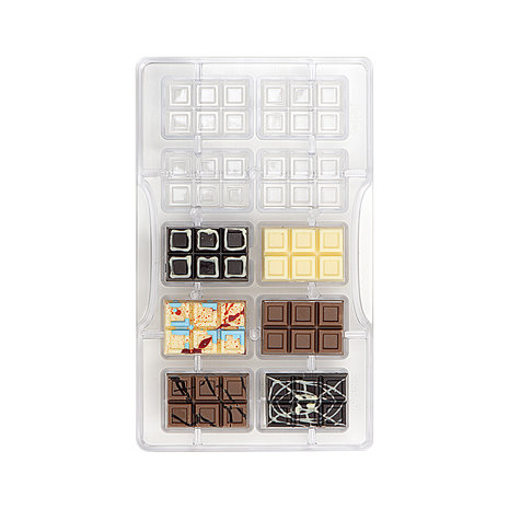Decora Professionele polycarbonaat chocoladevorm voor kleine reep, 10 holtes