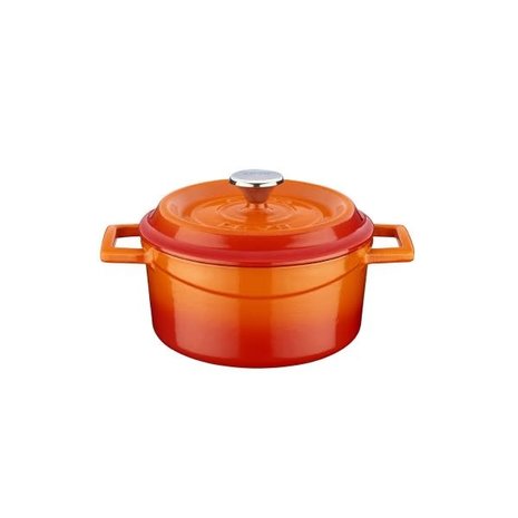 Lava Enameled cast iron casserole 12cm 0,53L orange
