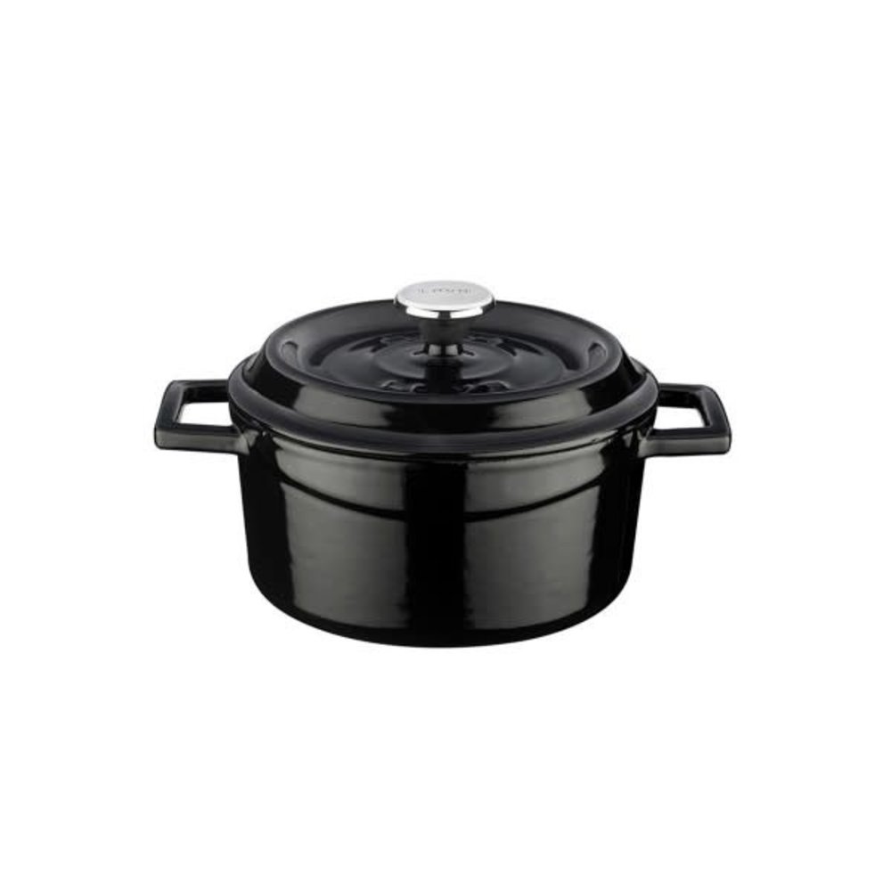 Lava Enameled cast iron casserole 16cm 1,33L black