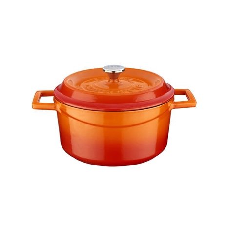 Lava Geëmailleerde gietijzeren braadpan 20cm 2,82L oranje