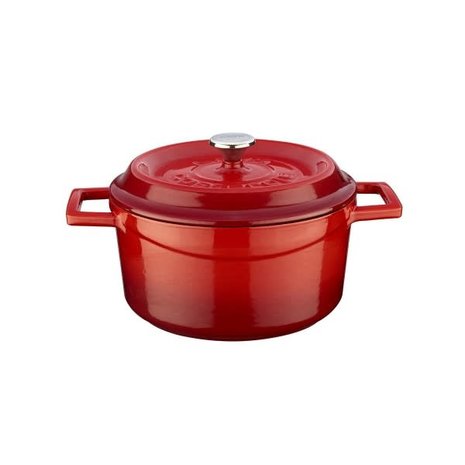 Lava Geëmailleerde gietijzeren braadpan 20cm 2,82L rood