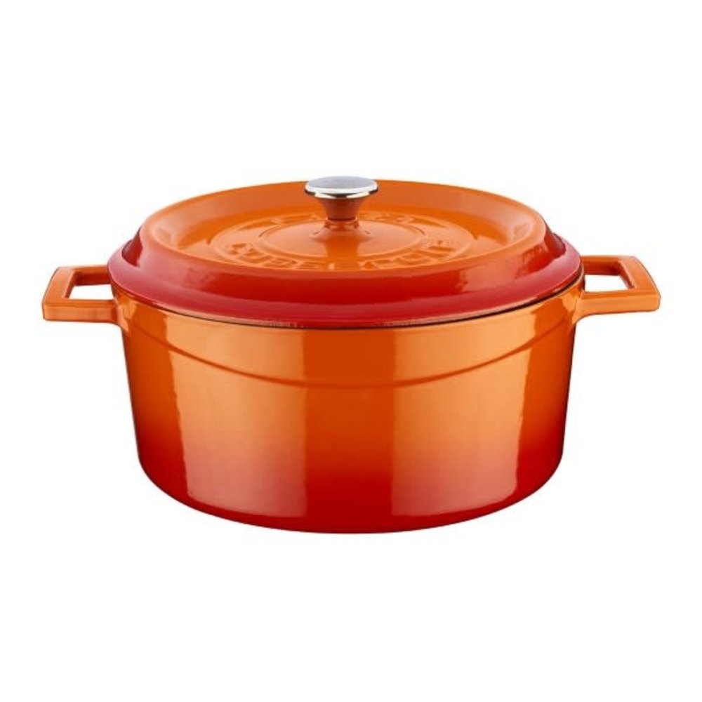 Lava Geëmailleerde gietijzeren braadpan 24cm 4.49L oranje