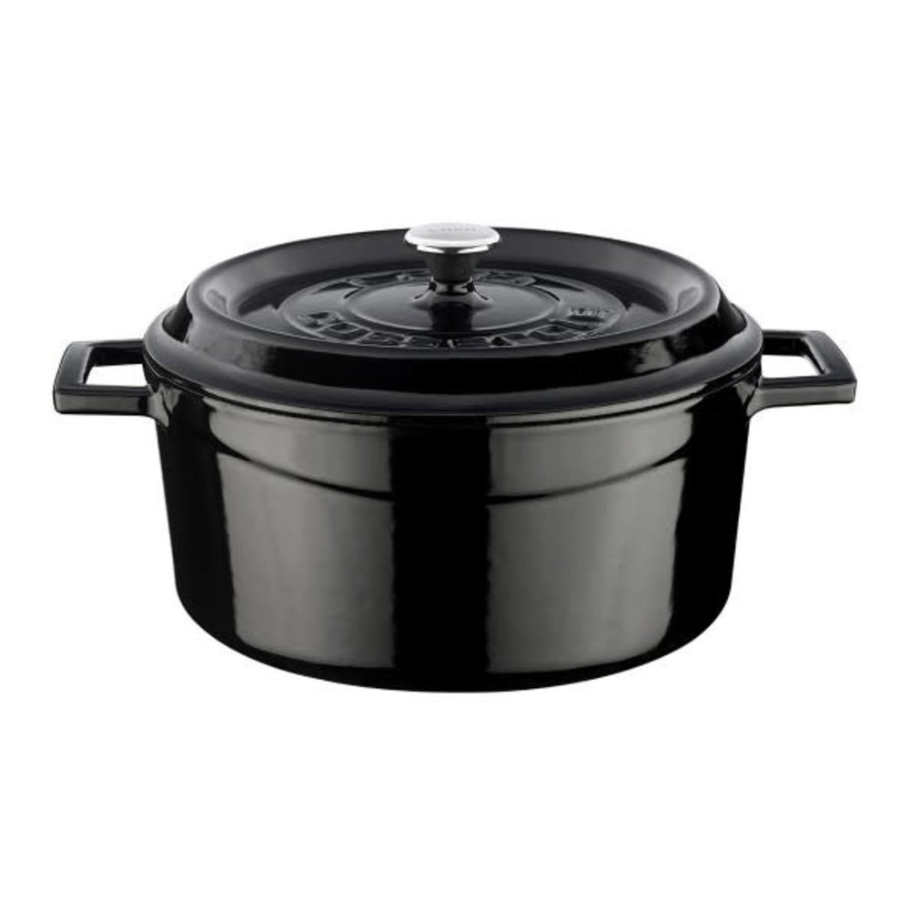 Lava Enameled cast iron casserole 24cm 4,49L black