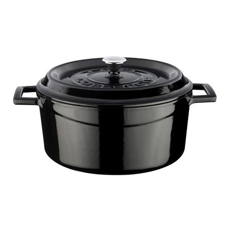 Lava Enameled cast iron casserole 24cm 4,49L black
