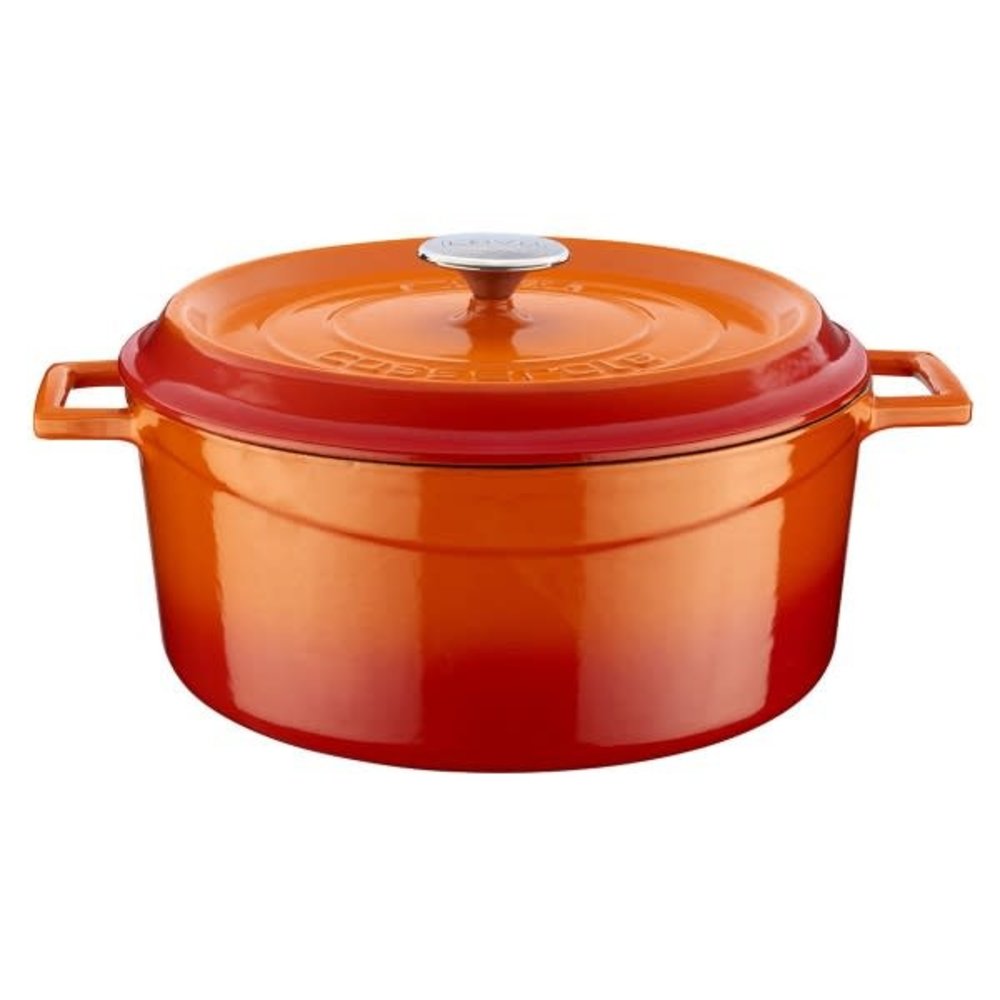 Lava Enameled cast iron casserole 28cm 6,71L orange