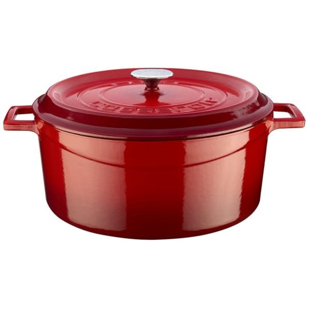 Lava Geëmailleerde gietijzeren braadpan 32cm 9.86L rood Lava Geëmailleerde gietijzeren braadpan 32cm 9.86L rood