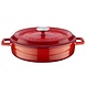 Lava Enameled cast iron low casserole 32cm 5,66L red