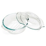 Ronde glazen ovenschotel met deksel 2,4L 22x10cm