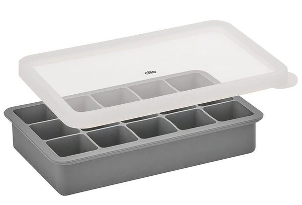 Cilio Siliconen vorm met deksel, voor 15 kleine ijsblokjes