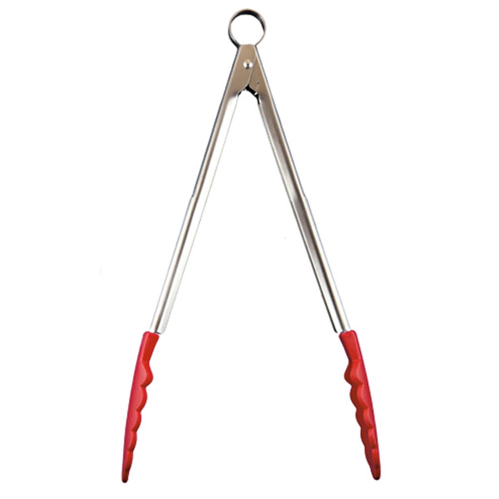 Cuisipro Silicone serving tongs red