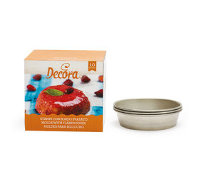 Decora Aluminium bakvormpje rond 8cm Decora Aluminium bakvormpje rond 8cm