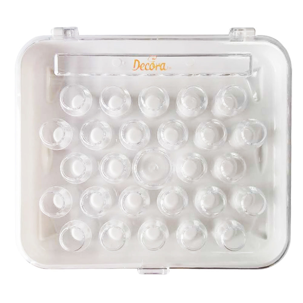 Decora Plastic organizer case for piping nozzles, holds 26 nozzles