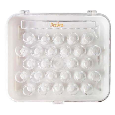 Decora Kunststof organizer voor spuitmondjes, voor 26 spuitmondjes