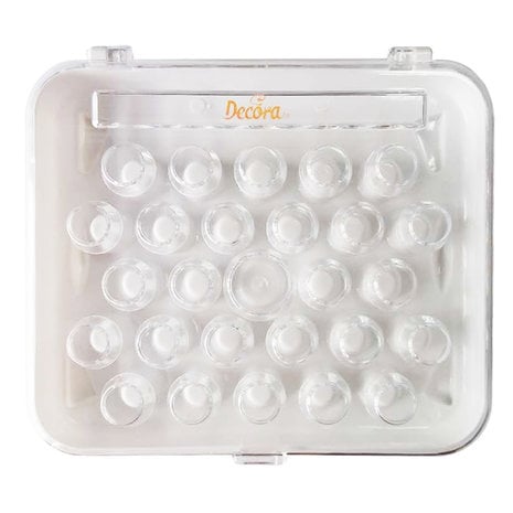 Decora Plastic organizer case for piping nozzles, holds 26 nozzles