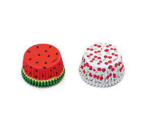 Decora Summer fruits baking cups, diam. 50 mm, pack of 36
