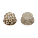 Decora 36 Cake cups "geometric gold" Decora 36 Cake cups "geometric gold"