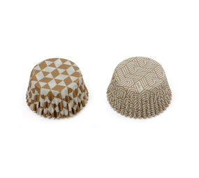 Decora 36 Cake cups "geometric gold" Decora 36 Cake cups "geometric gold"