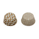 Decora Papieren bakvormpjes geometrisch goud voor muffins en cupcakes, diam. 50 mm, set van 36