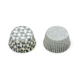 Decora Bakvormpjes geometrisch zilver, diam. 50 mm, set van 36